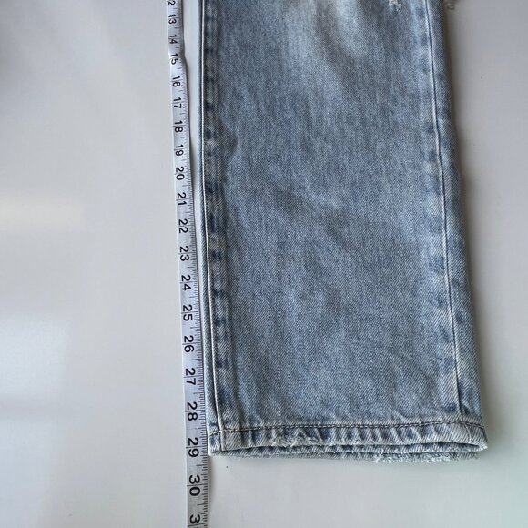 Insane Gene Mid-Rise Loose Fit Light Wash Distressed Jeans Womens Size 11 / 29W - Picture 5 of 16